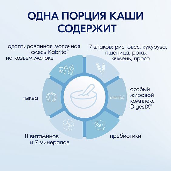 Kabrita<r></r> Мультизлаковая на козьем молочке<br /> с тыквой
